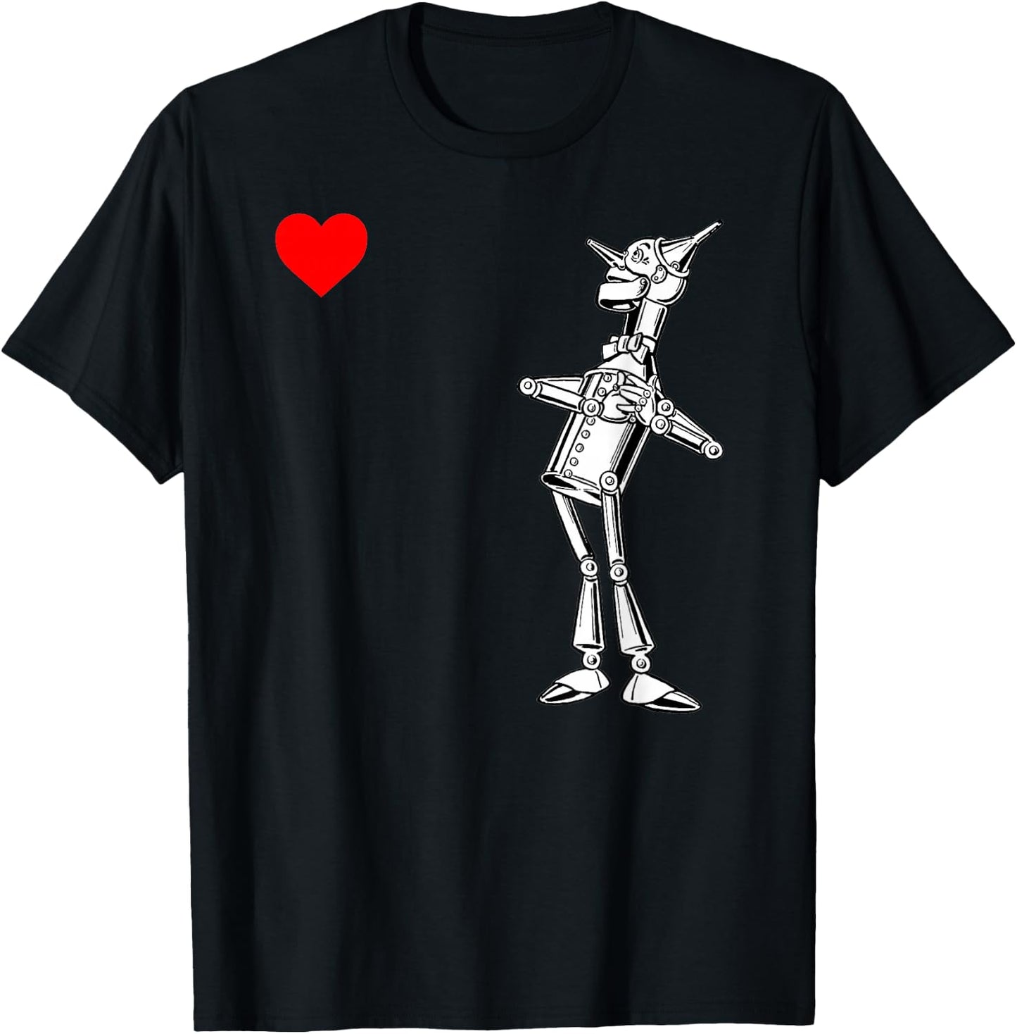 Cute OZ Heart Shirt-The Wizard of OZ Tin Man T-Shirt - T-Shirt | Black