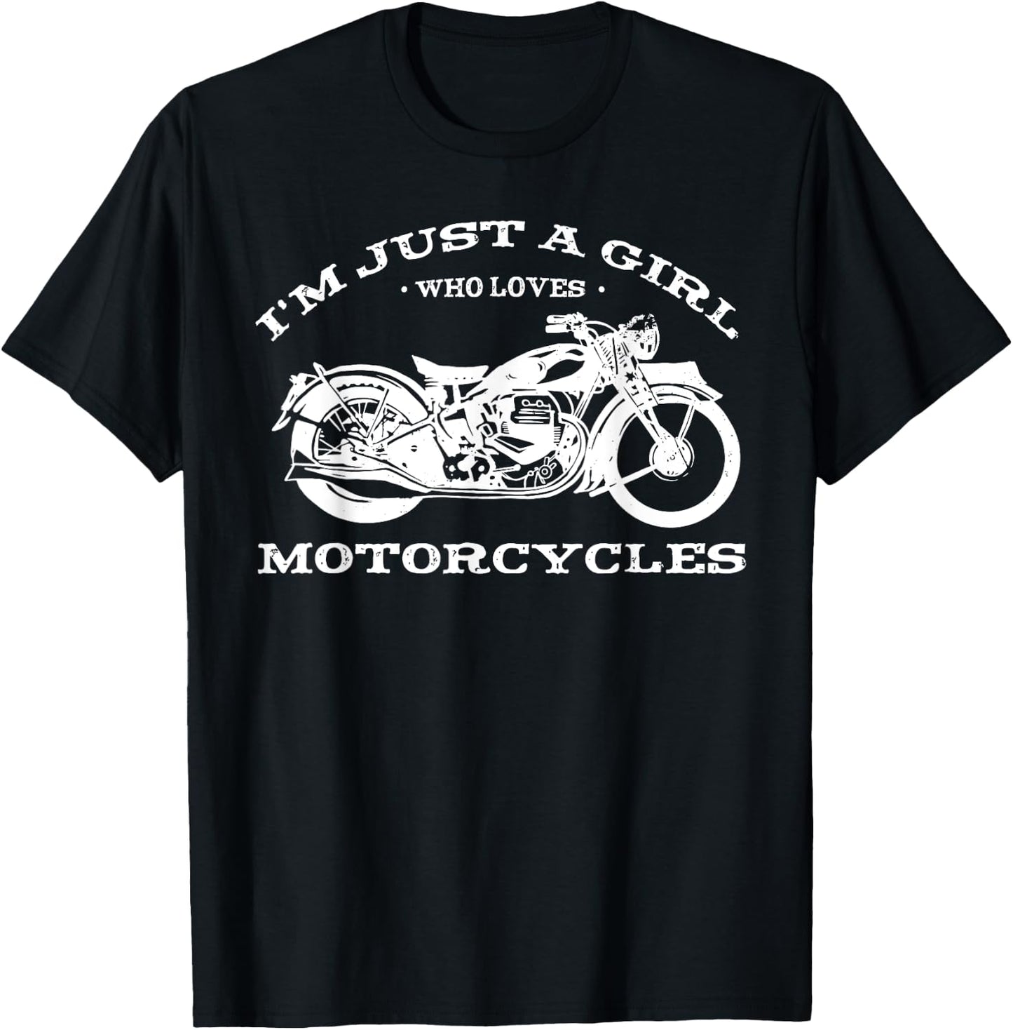 I'm just a girl who loves motorcycles, bike lover women T-Shirt - T-Shirt | Black