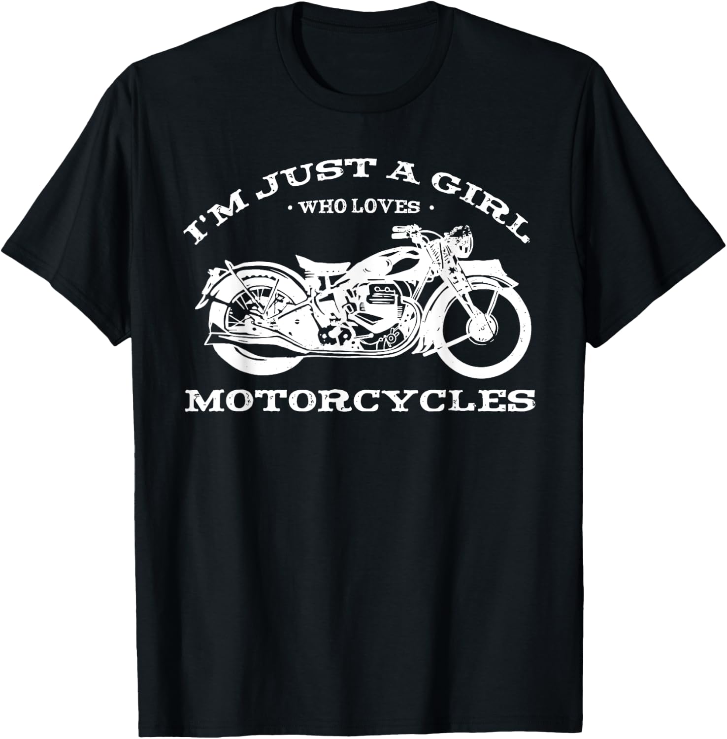 I'm just a girl who loves motorcycles, bike lover women T-Shirt - T-Shirt | Black