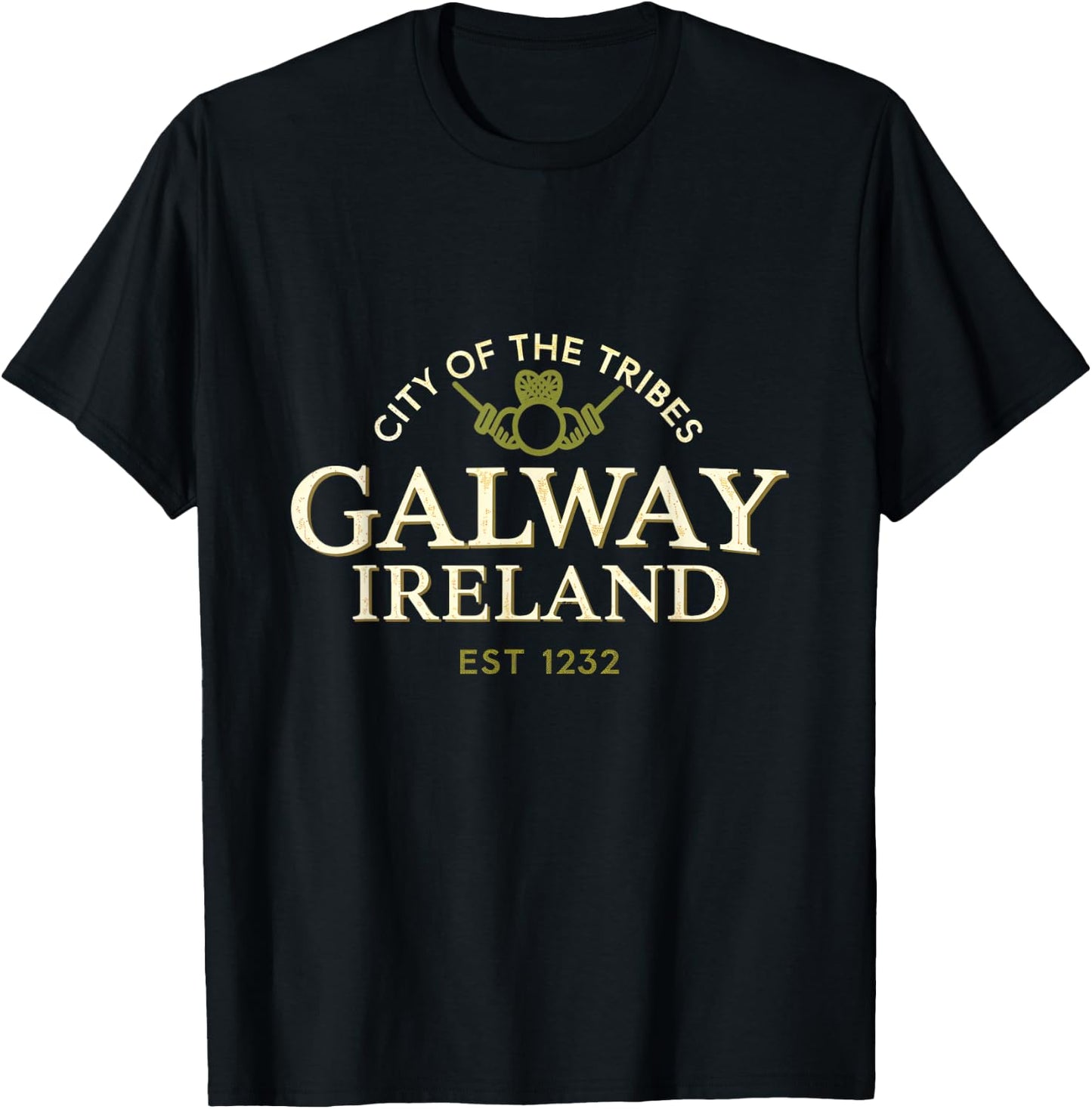 Galway Ireland City of the Tribes Vintage Design T-Shirt - T-Shirt | Black
