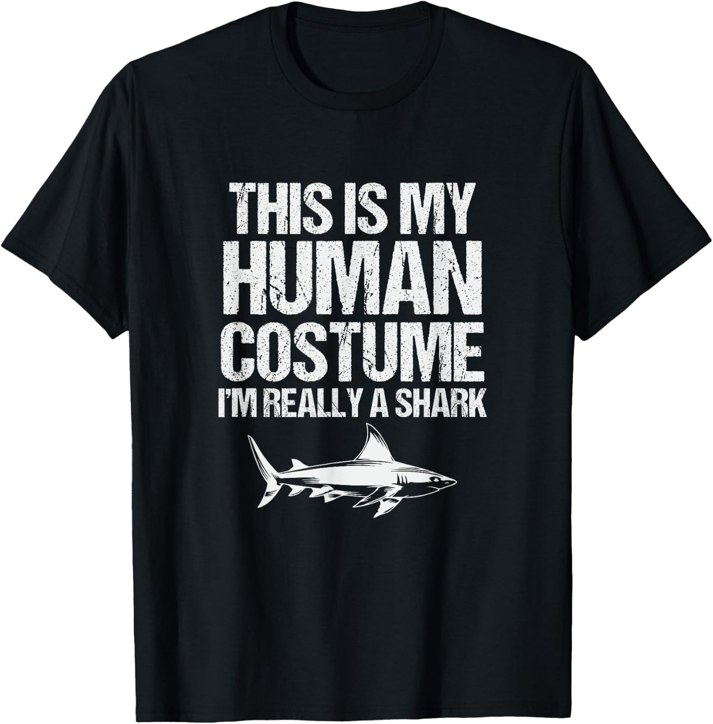 Funny Shark Design , Black, S T-Shirt - T-Shirt | Black