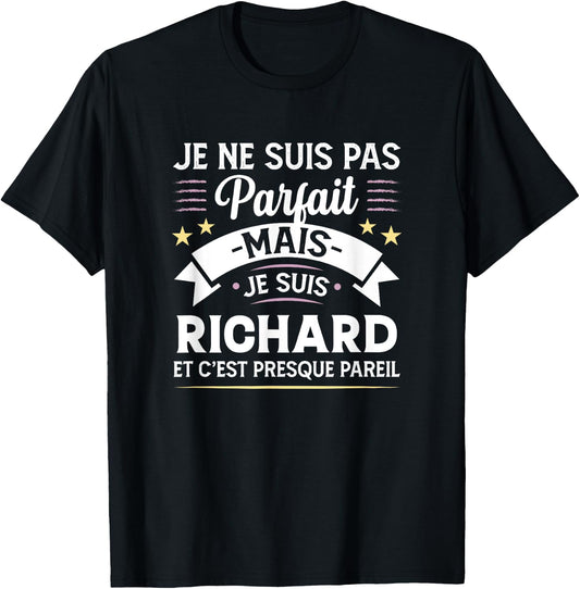 Personalised Gift Richard Humour Man , Black, S T-Shirt - T-Shirt | Black