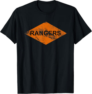 Vintage US Army Ranger Diamond - 75th RGT - RLTW T-Shirt - T-Shirt | Black