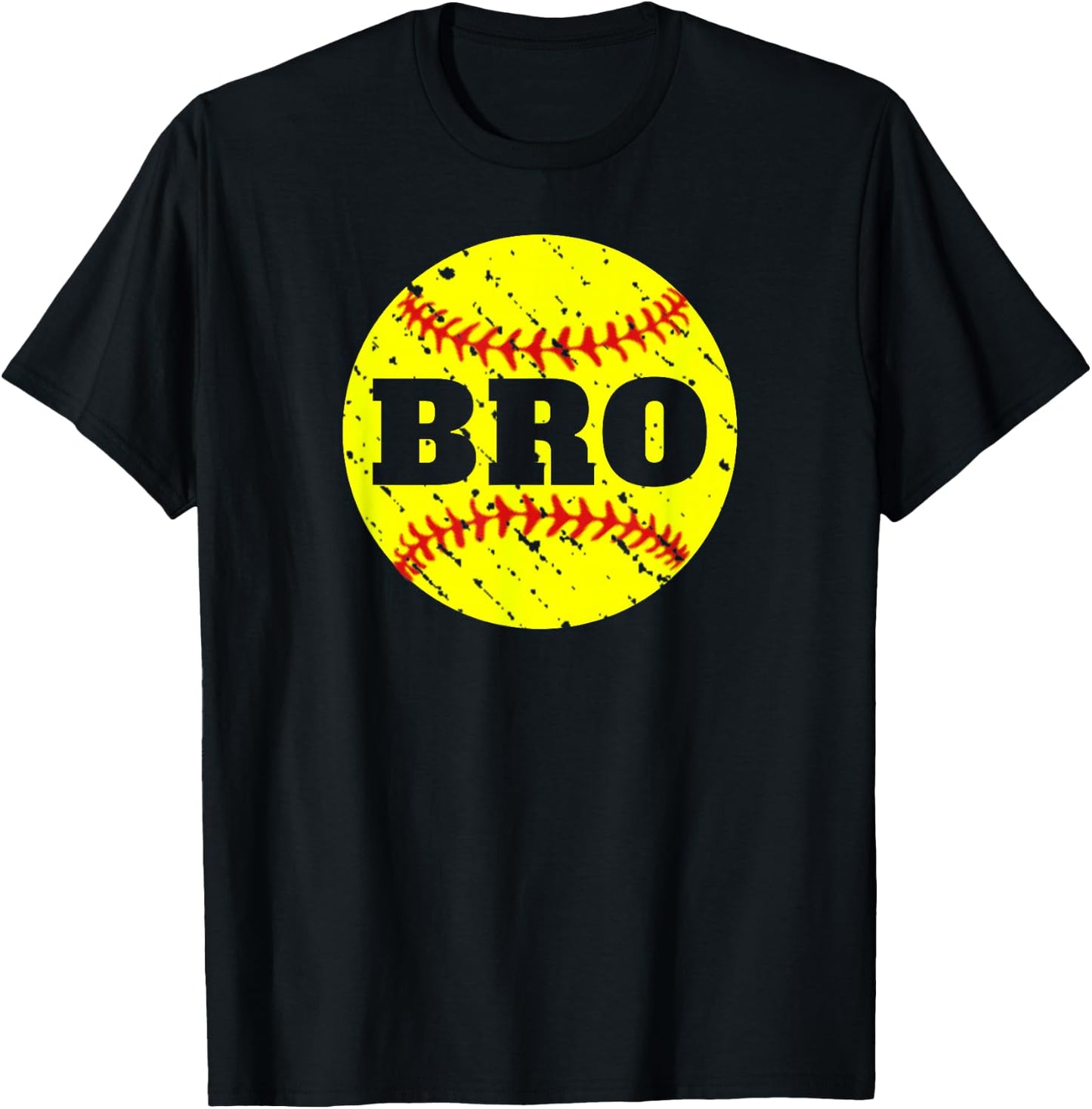 Girls Fastpitch Softball Brother Funny T-Shirt - T-Shirt | Black
