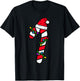 Candy Cane Crew Santa Funny Christmas 2025 Kids Boys Girls T-Shirt - T-Shirt | Black