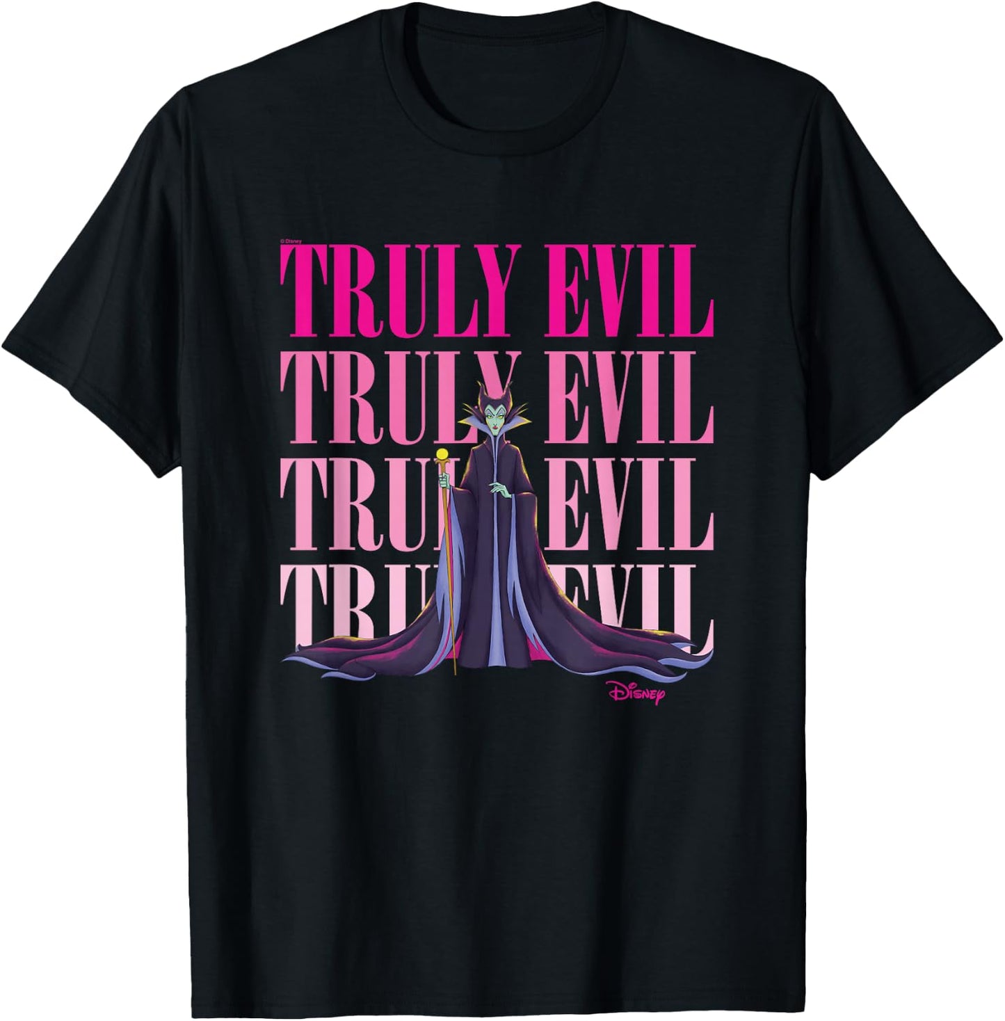 Disney Villains - Maleficent Truly Evil Stacked T-Shirt - T-Shirt | Black