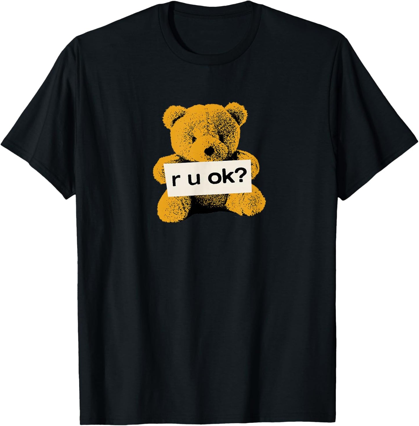 Official Yungblud Teddy R U OK? Black T-Shirt - T-Shirt | Black