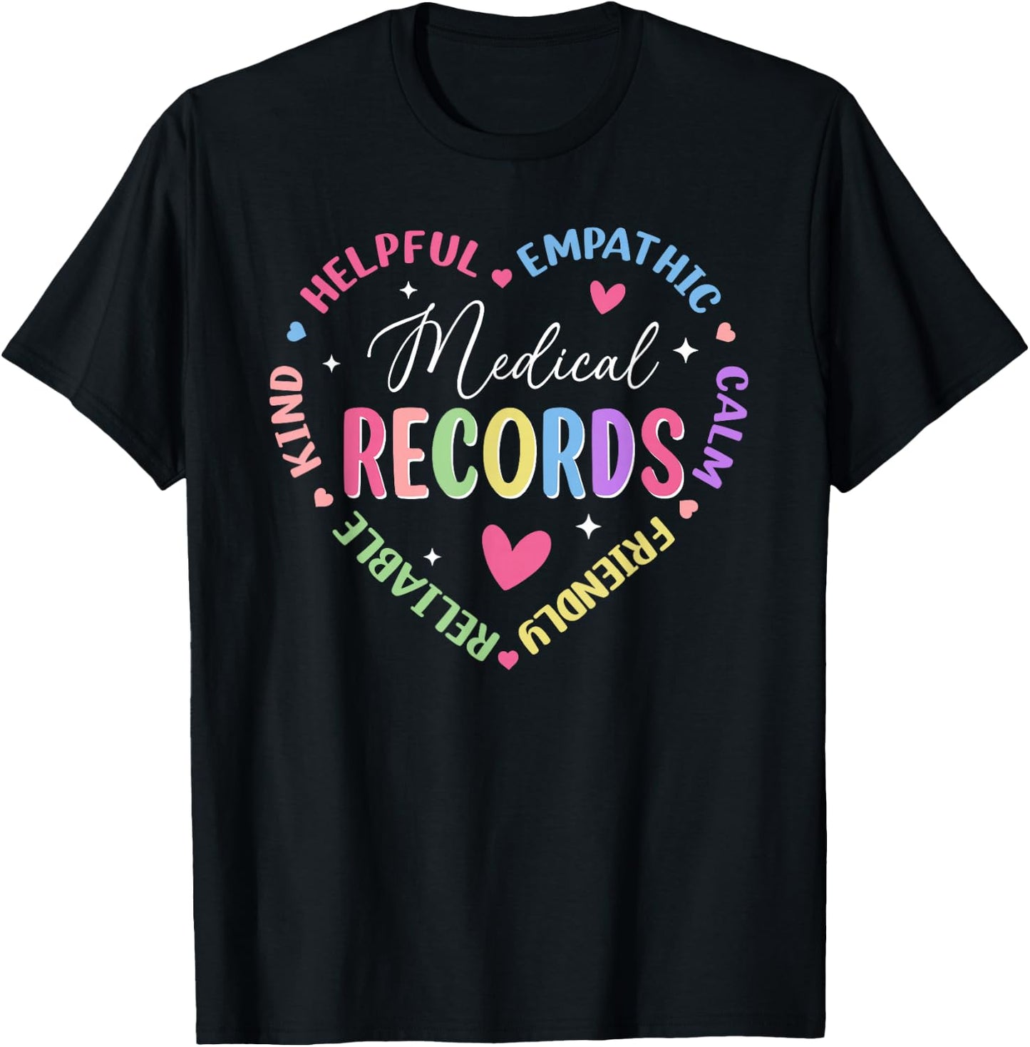 Medical Records Appreciation Circle Medical Records Director T-Shirt - T-Shirt | Black