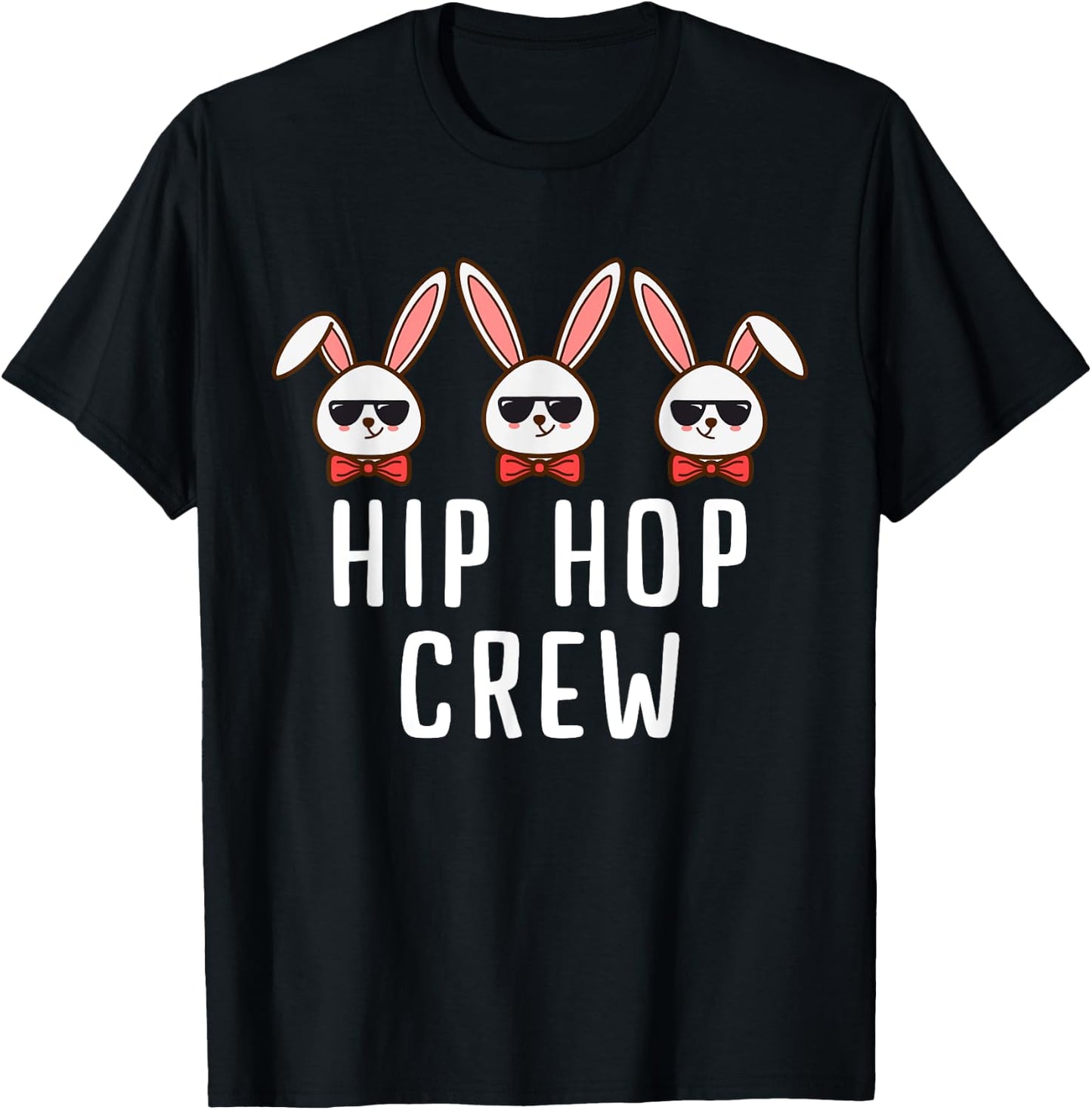 Cool Hip Hop Bunny Crew Easter Egg Gift Men & Women T-Shirt - T-Shirt | Black