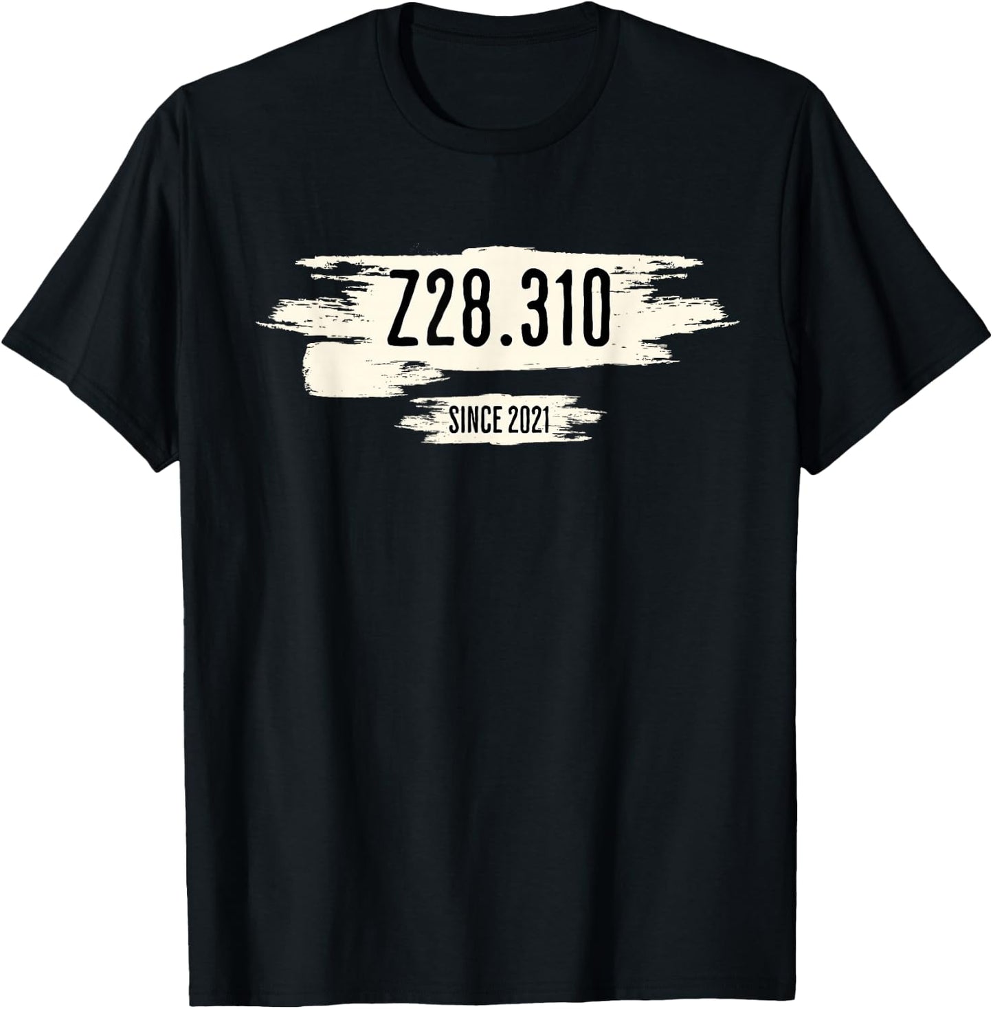 Z28.310 Code auf Pinselstrich T-Shirt - T-Shirt | Black