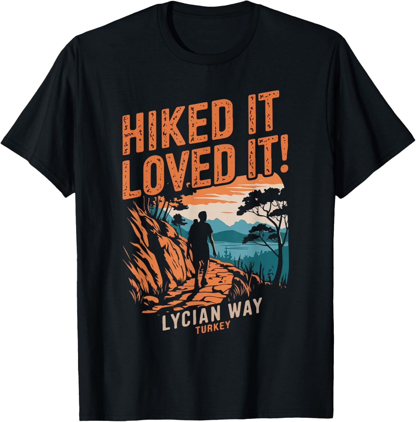 Hiking Turkey Lycian Way T-Shirt - T-Shirt | Black