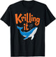 Krilling It Funny Humpback Whale Lover T-Shirt - T-Shirt | Black