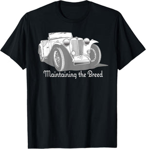 Classic MG TC Roadster T-Shirt - T-Shirt | Black