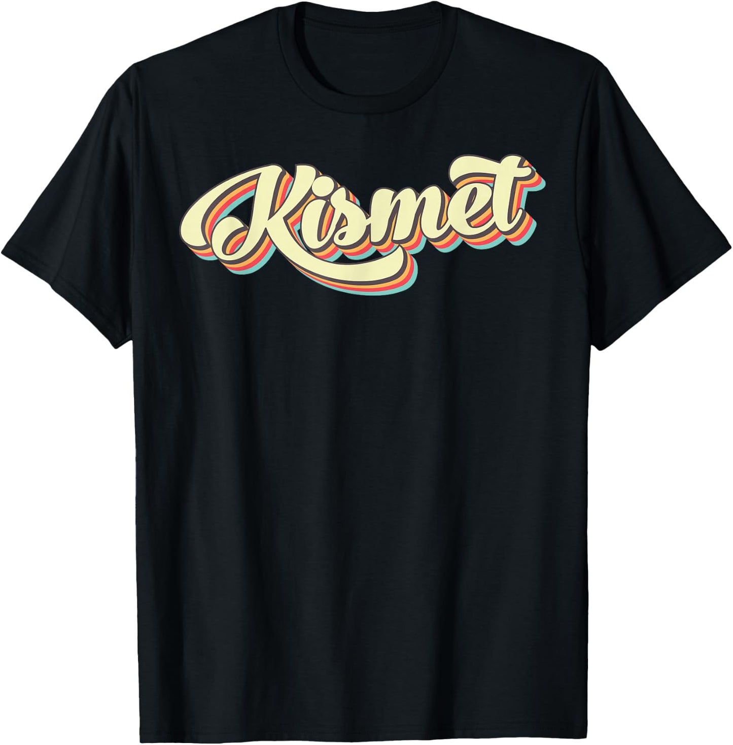 Kismet Retro Art Baseball Font Vintage T-Shirt - T-Shirt | Black