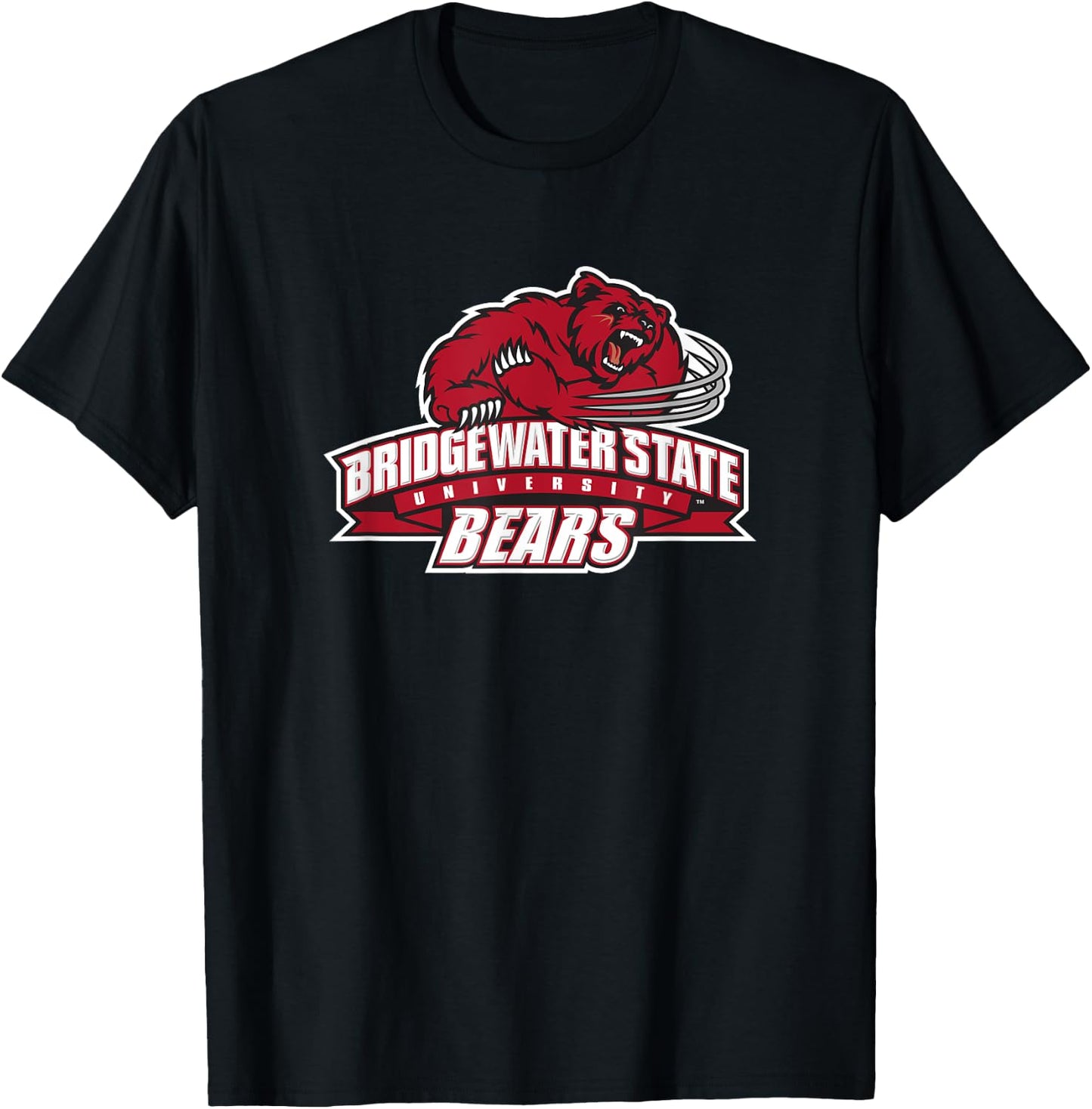 Bridgewater State University BSU Bears Primary Logo T-Shirt - T-Shirt | Black