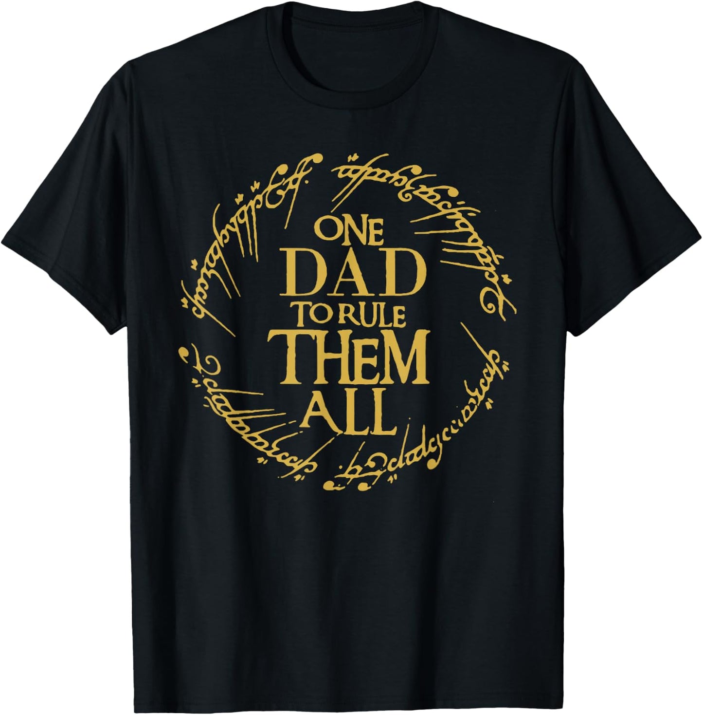 One dad to Rule Them All Fantasy Nerd Dad Graphic T-Shirt - T-Shirt | Black