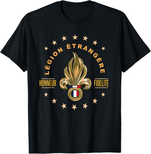 French military army etrangere troop saying design T-Shirt - T-Shirt | Black
