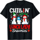 Chillin With My Lunch Lady Snowmies Lunch Lady Christmas T-Shirt - T-Shirt | Black