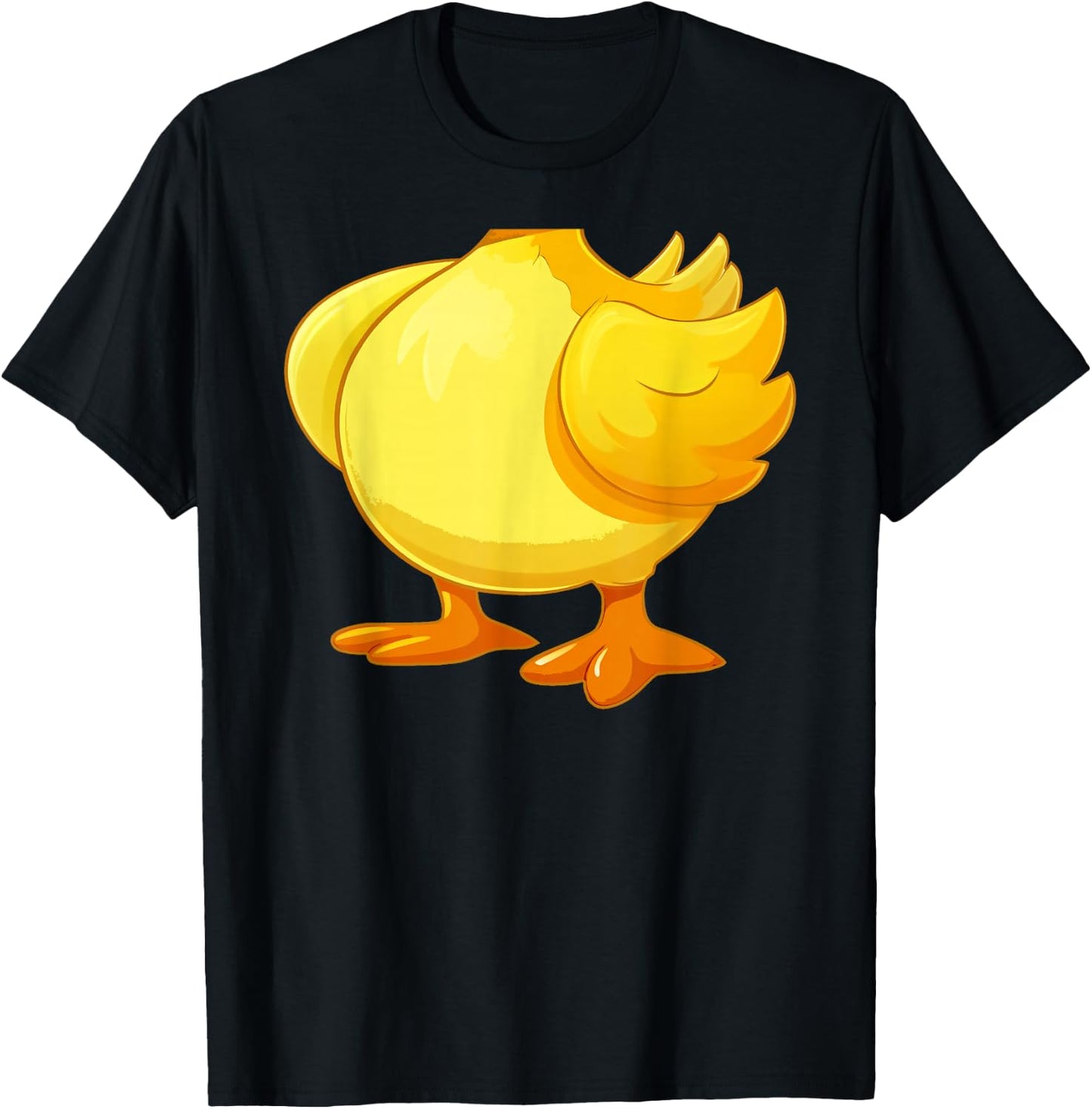 Funny Fat Cute Yellow Duck Body Costume, Halloween Cosplay T-Shirt - T-Shirt | Black
