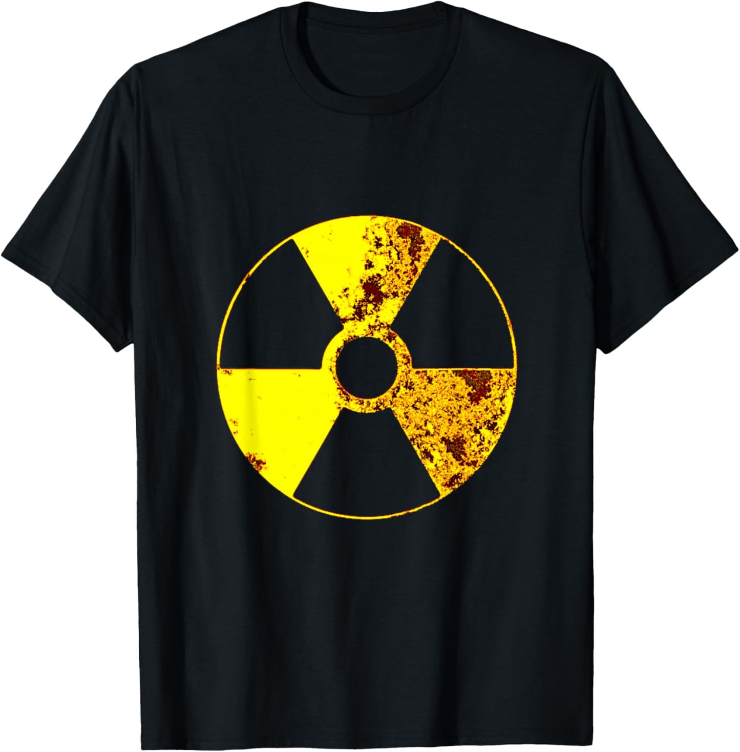 Distressed Vintage Radioactive Warning Symbol | Grunge Shirt T-Shirt - T-Shirt | Black