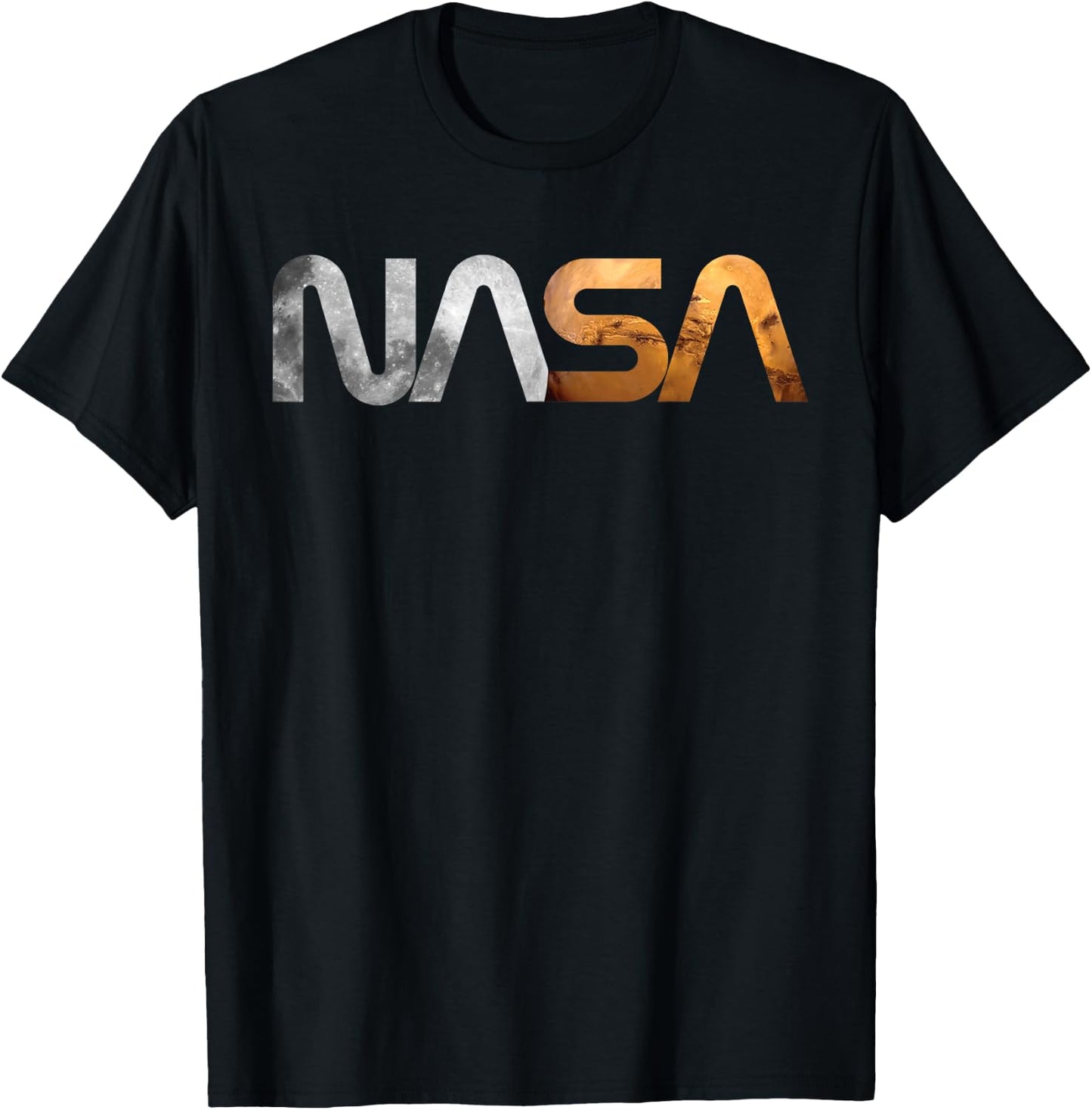 NASA Artemis Mission Moon Mars Worm Logo T-Shirt - T-Shirt | Black