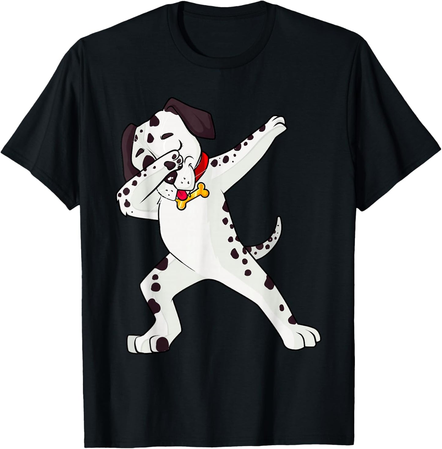Cool Dabbing Animals Gift Shop Dabbing Dalmatian Dog Puppy -Adults Black Short Sleeve Small T-Shirt - T-Shirt | Black