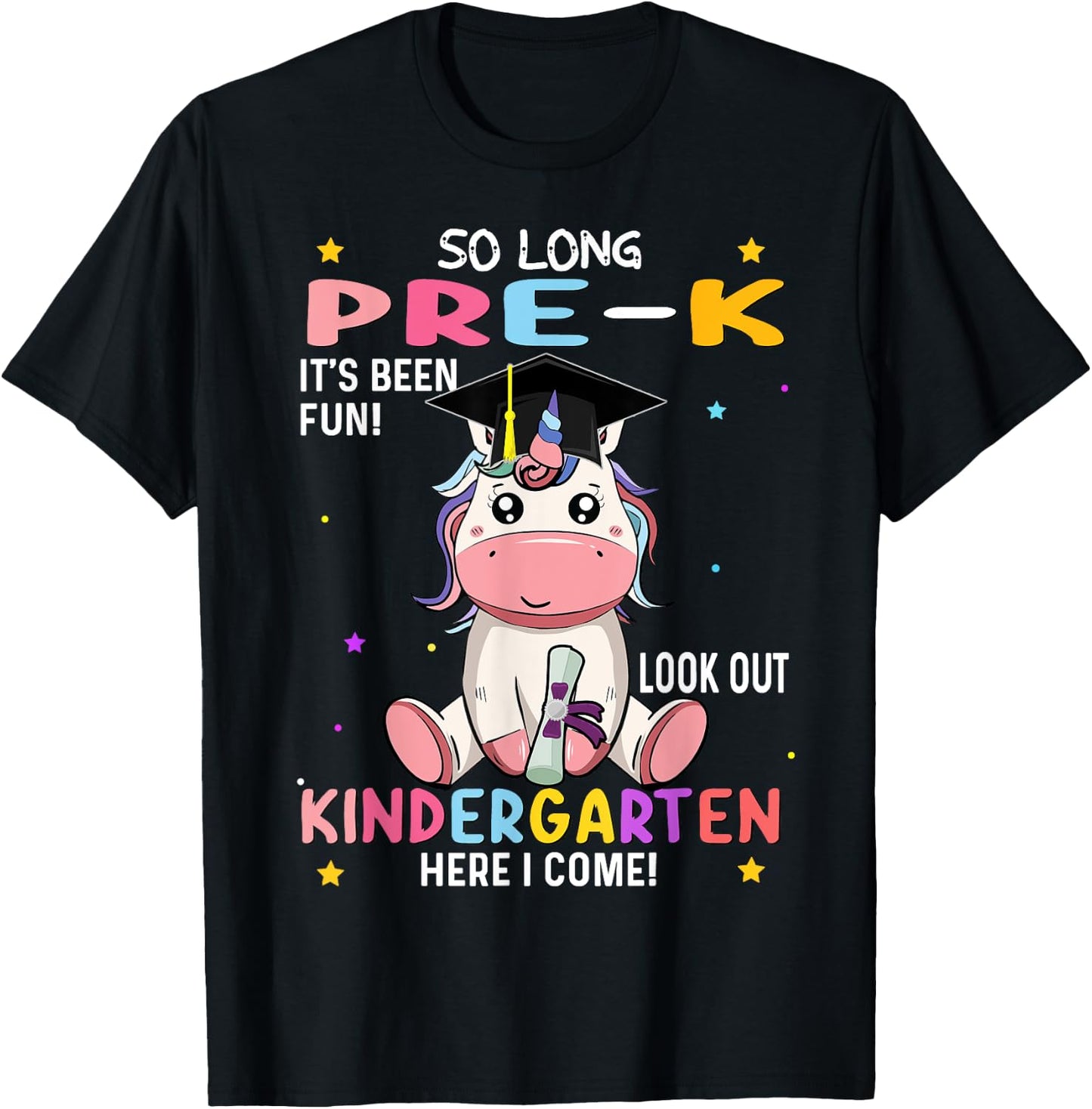 So Long pre k graduation 2025 look out Kindergarten girls T-Shirt - T-Shirt | Black