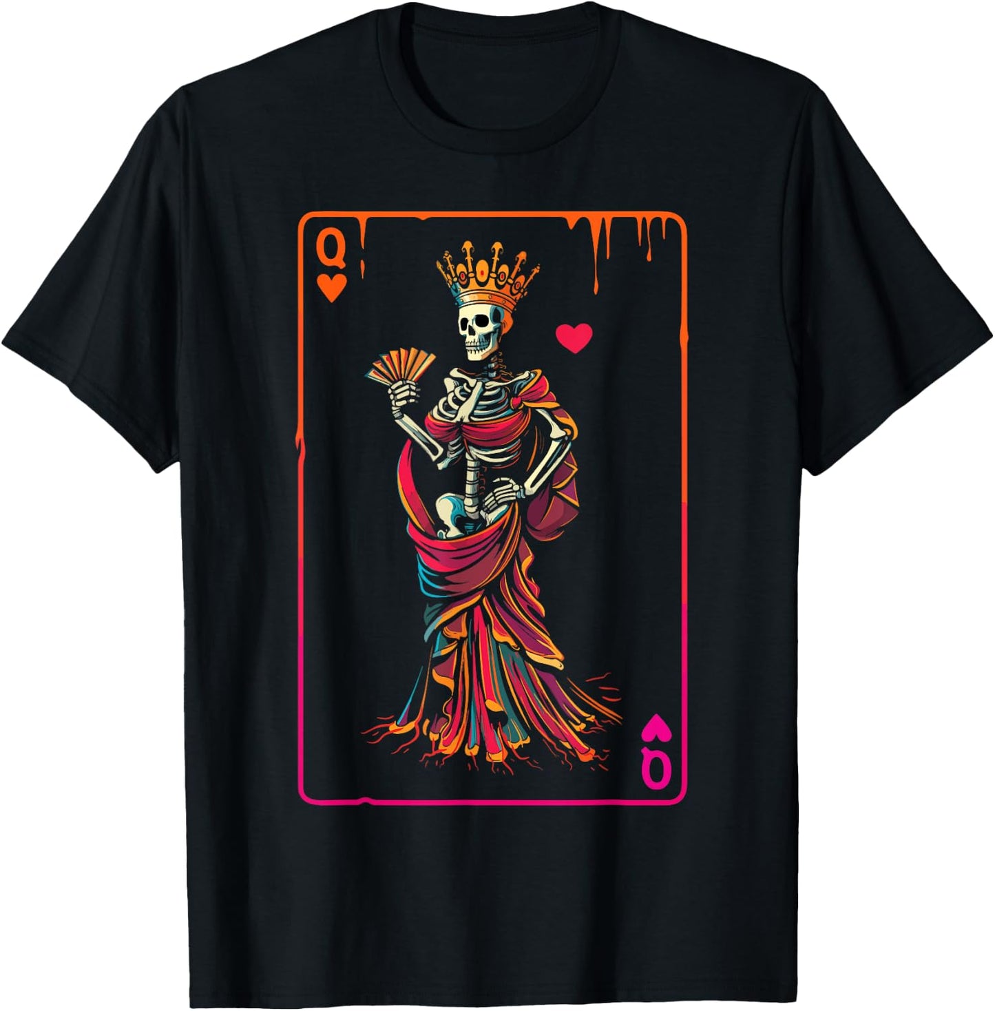 Queen of Hearts Halloween Costume Valentines Card Couple Set T-Shirt - T-Shirt | Black