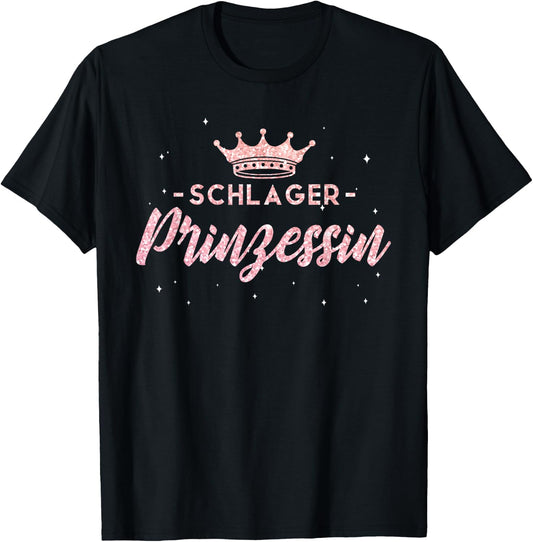 Women's Schlager Party Princess , black, s T-Shirt - T-Shirt | Black