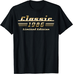Classic 1986 Limited Edition Oldtimer 40. Geburtstag T-Shirt - T-Shirt | Black