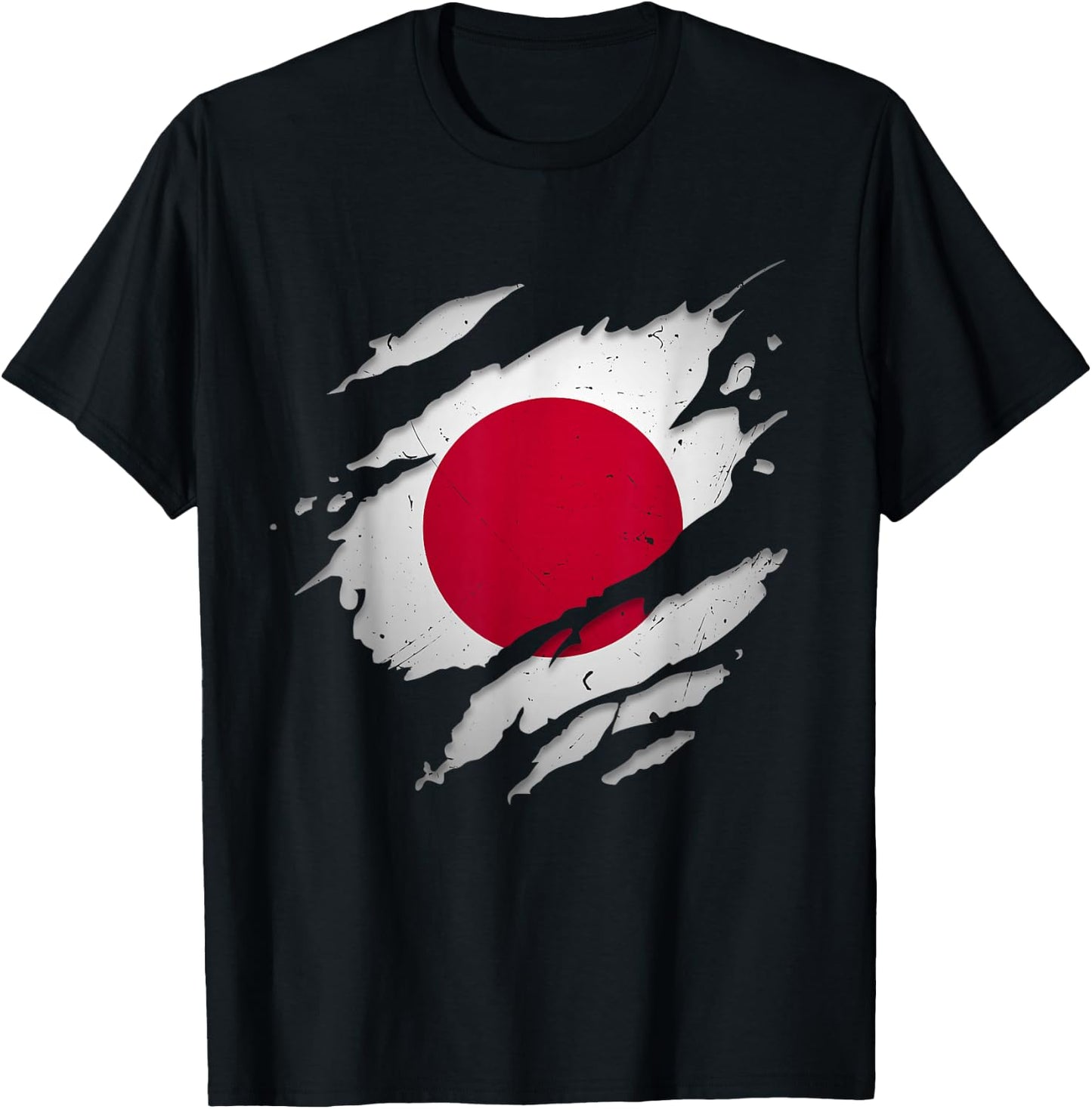 Stolze japanische Hemden | zerrissene japanische Flagge T-Shirt - T-Shirt | Black