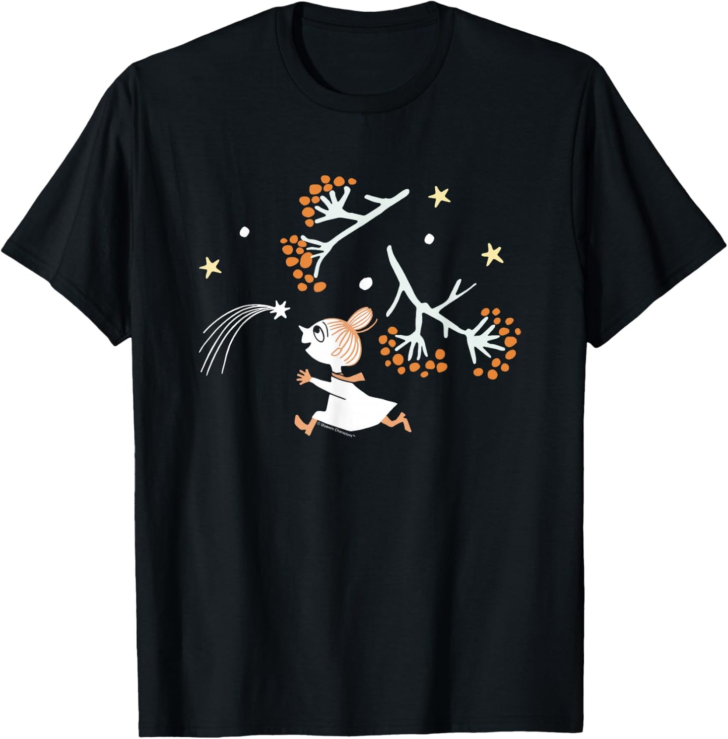 Mumin Little My Shooting Star Herbst Winter T-Shirt - T-Shirt | Black