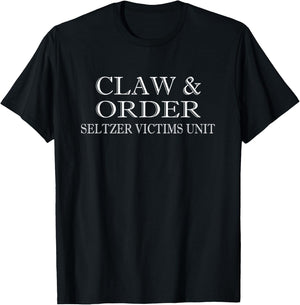 Claw and Order Seltzer Victims Unit Vintage Gift T-Shirt - T-Shirt | Black