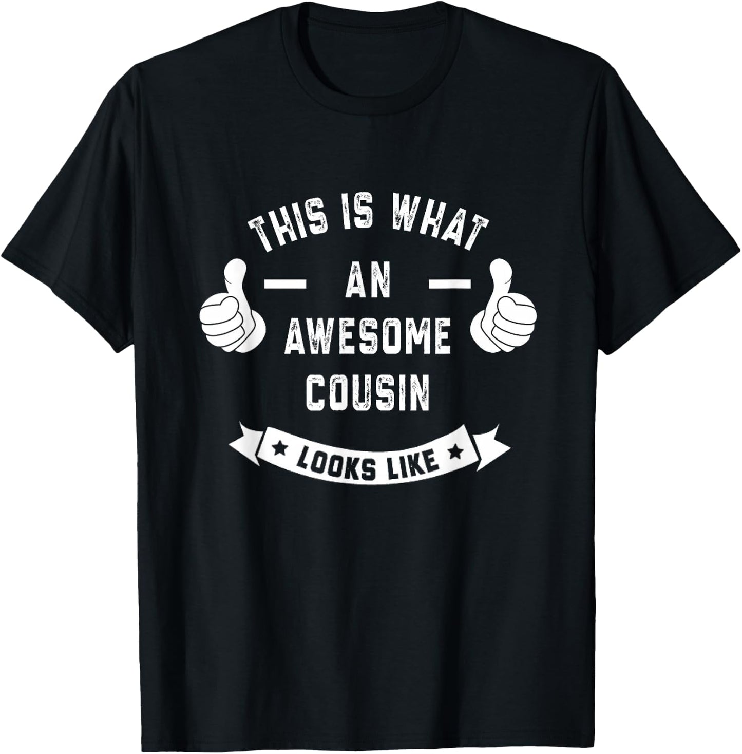 Funny This is what an awesome COUSIN looks like T-Shirt - T-Shirt | Black