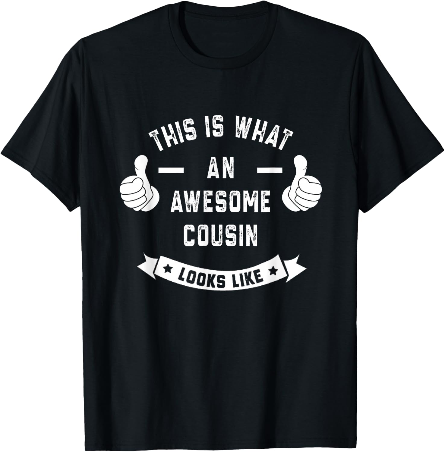 Funny This is what an awesome COUSIN looks like T-Shirt - T-Shirt | Black