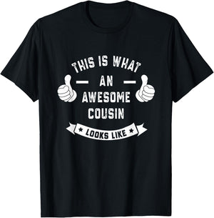 Funny This is what an awesome COUSIN looks like T-Shirt - T-Shirt | Black