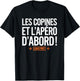Les Copines et l'Aéro D'Abord Wine Alcohol Women's Aperitif , Black, S T-Shirt - T-Shirt | Black