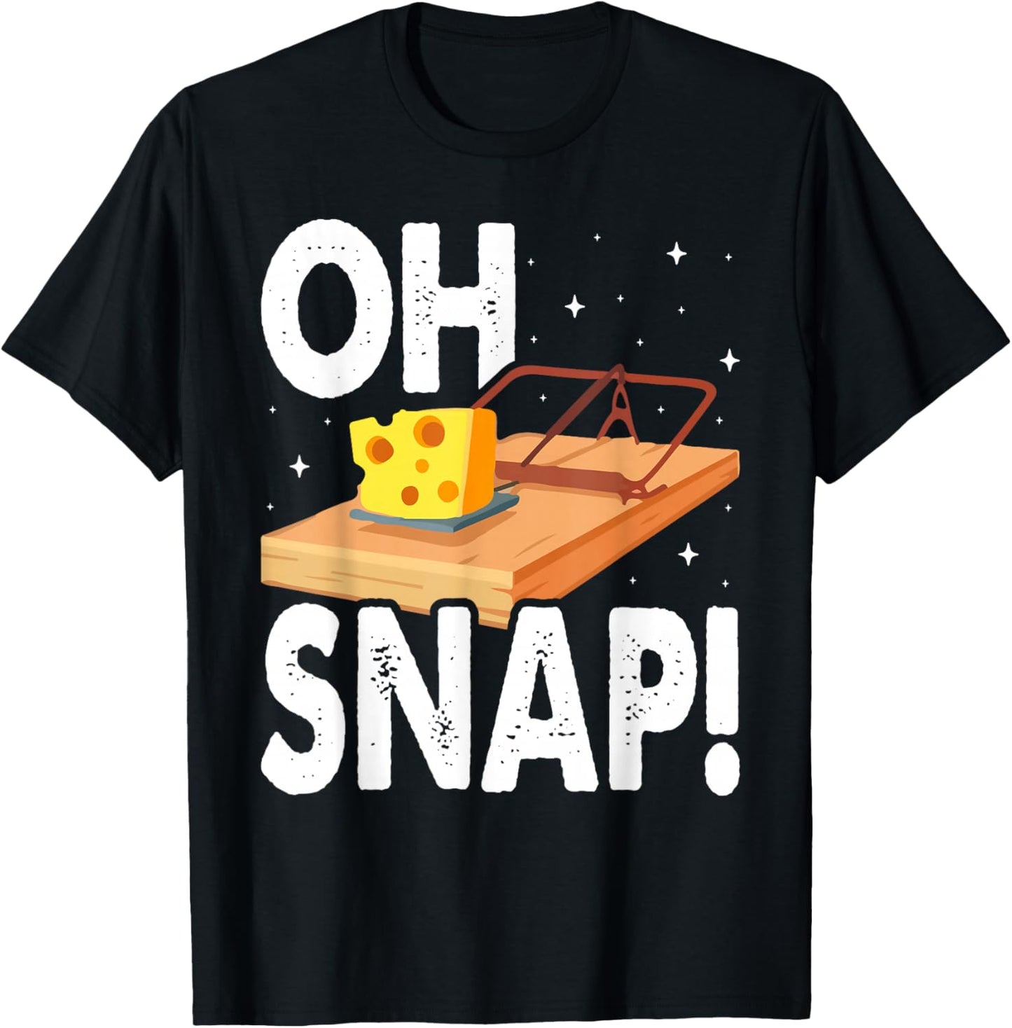 Oh Snap! Mouse Trap Cheese T-Shirt - T-Shirt | Black
