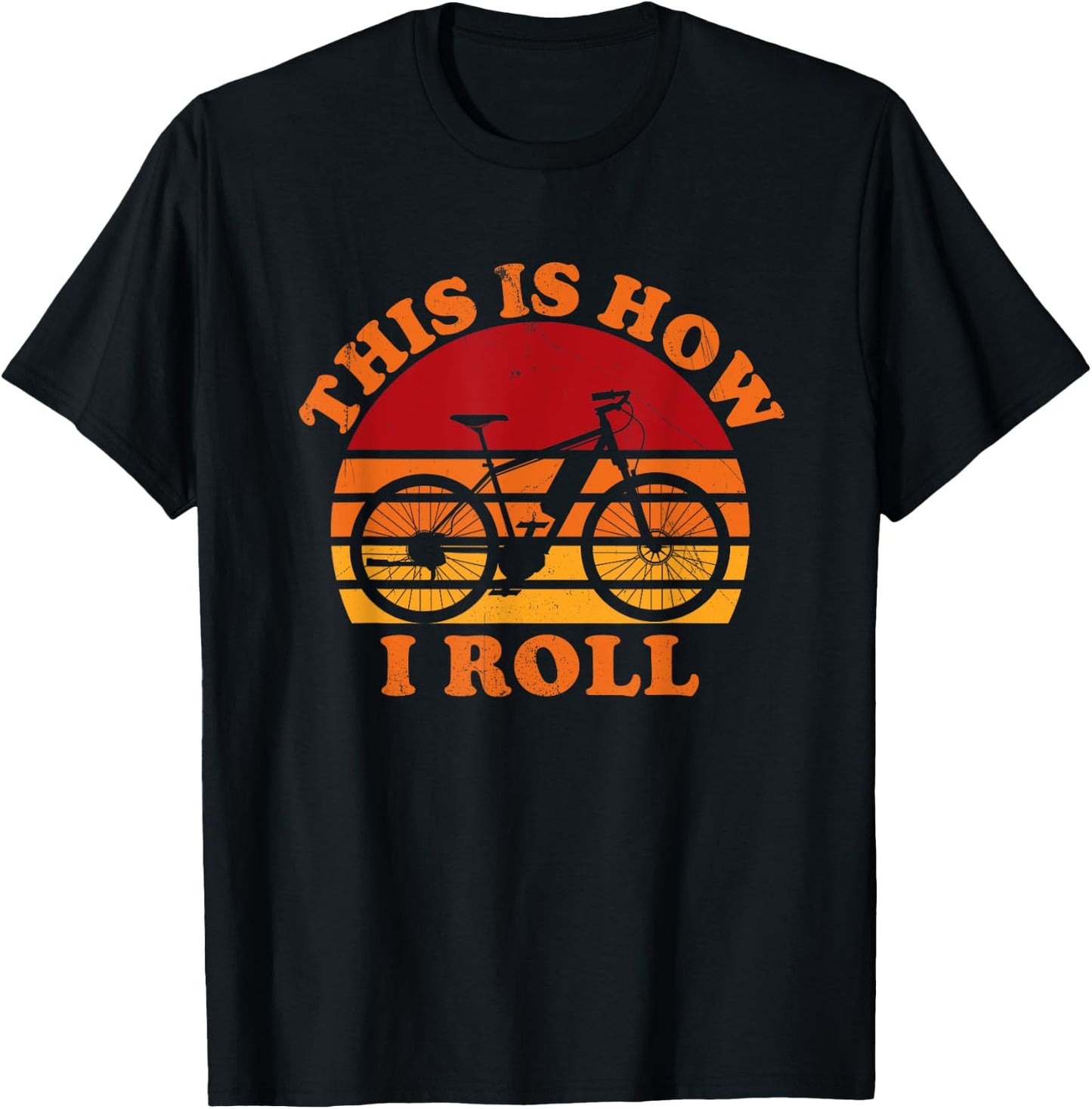 This Is How I Roll - E-bike Electric Bike Pun Quote Gift T-Shirt - T-Shirt | Black