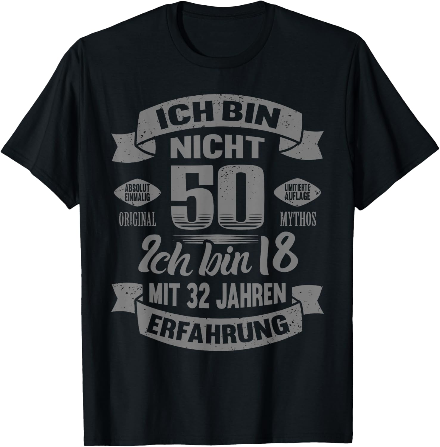 50. Geburtstag Männer Frauen Lustig 50 Jahre T-Shirt - T-Shirt | Black
