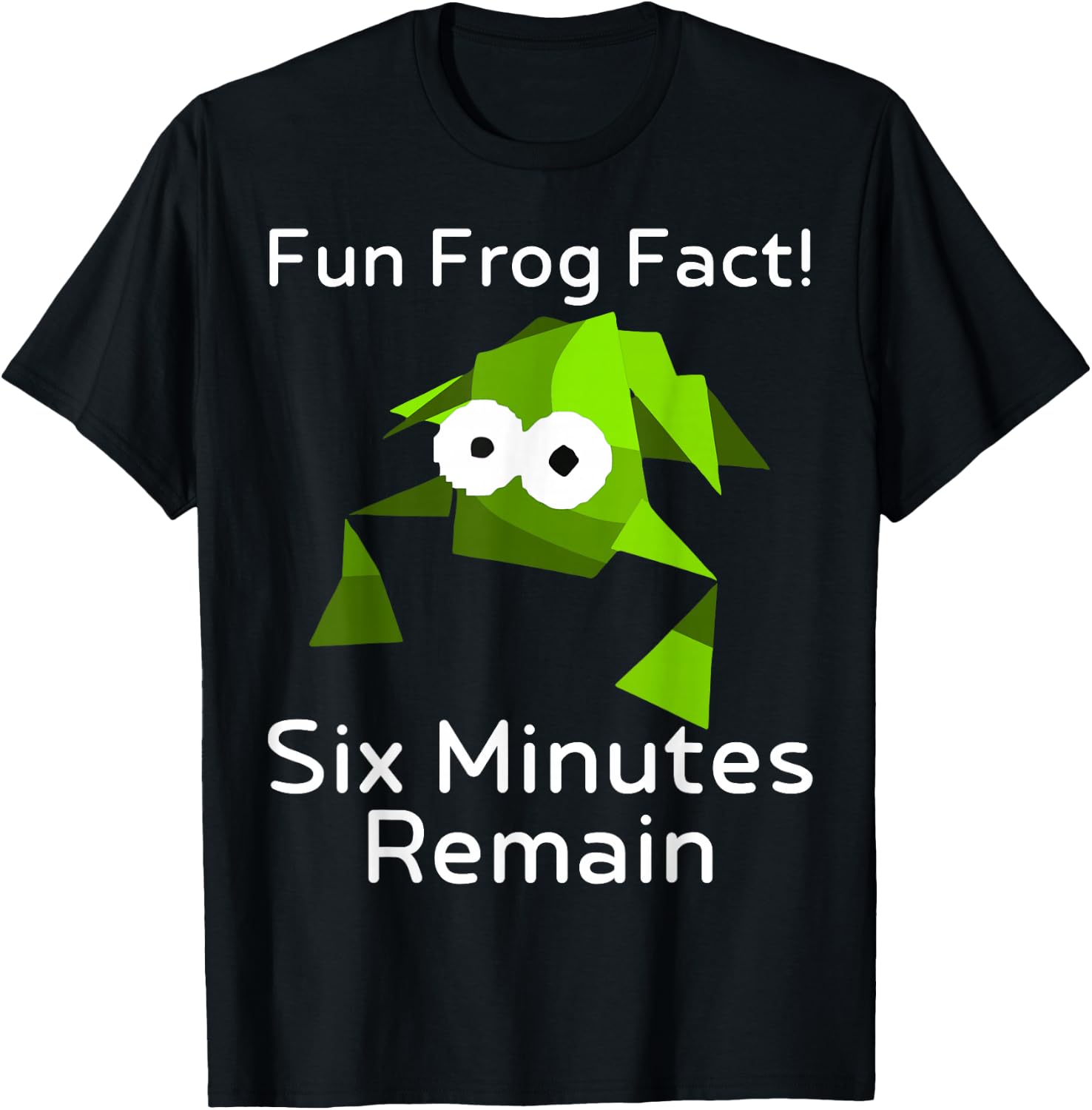 Fun Frog Fact Six Minutes Remain Cursed Frog Meme Brainrot T-Shirt - T-Shirt | Black