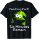 Fun Frog Fact Six Minutes Remain Cursed Frog Meme Brainrot T-Shirt - T-Shirt | Black
