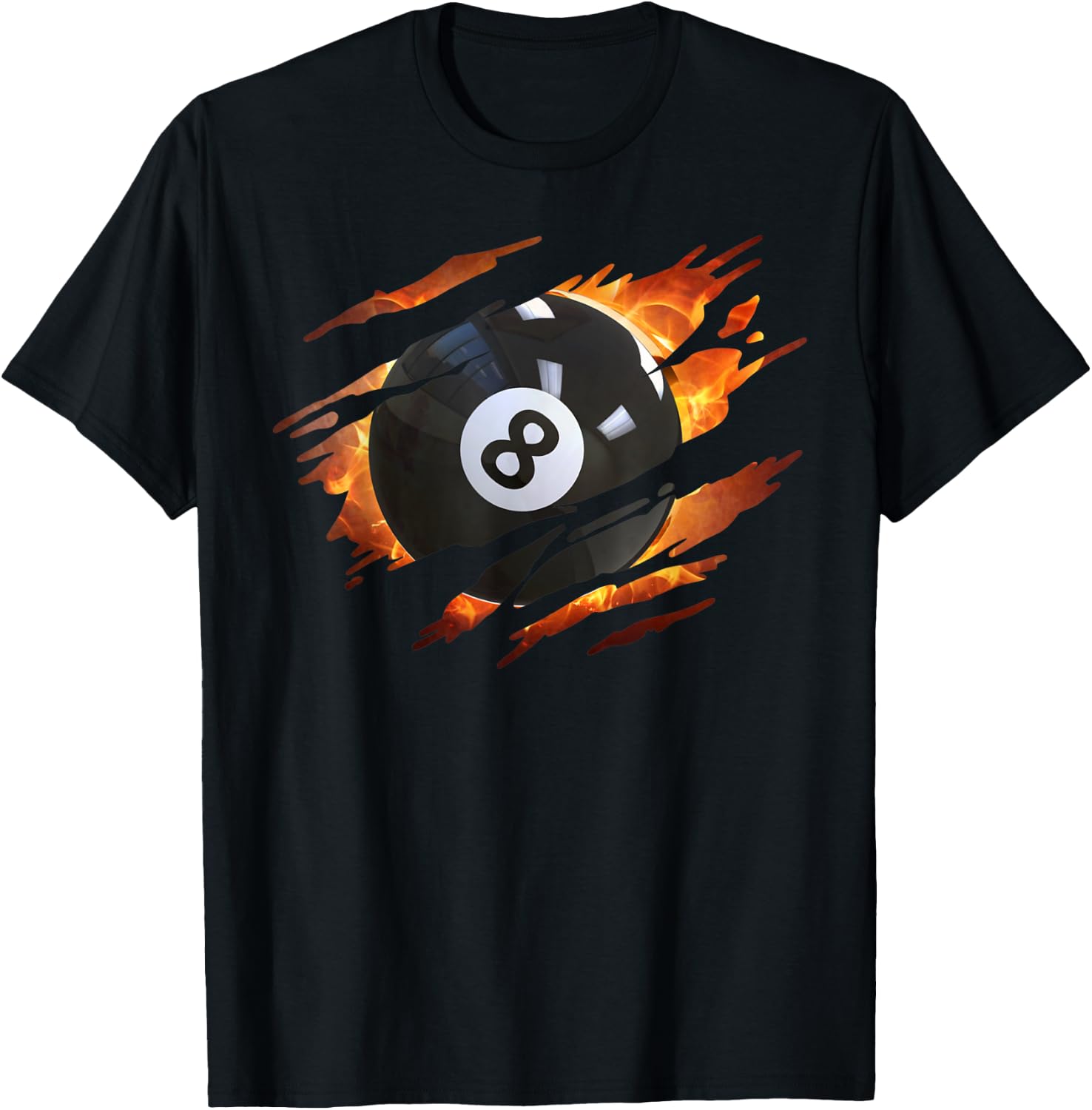 Billiards Men 8 Ball Pool Pool League T-Shirt - T-Shirt | Black