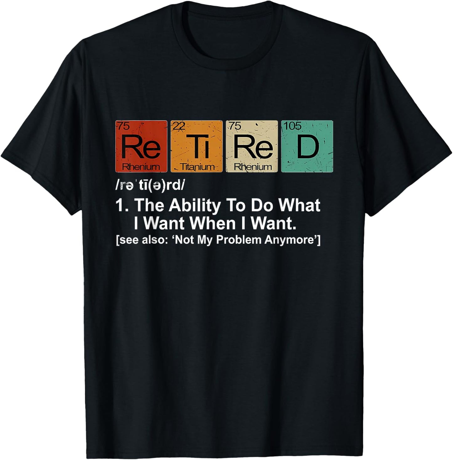 Retired Definition Retirement Definition Men T-Shirt - T-Shirt | Black