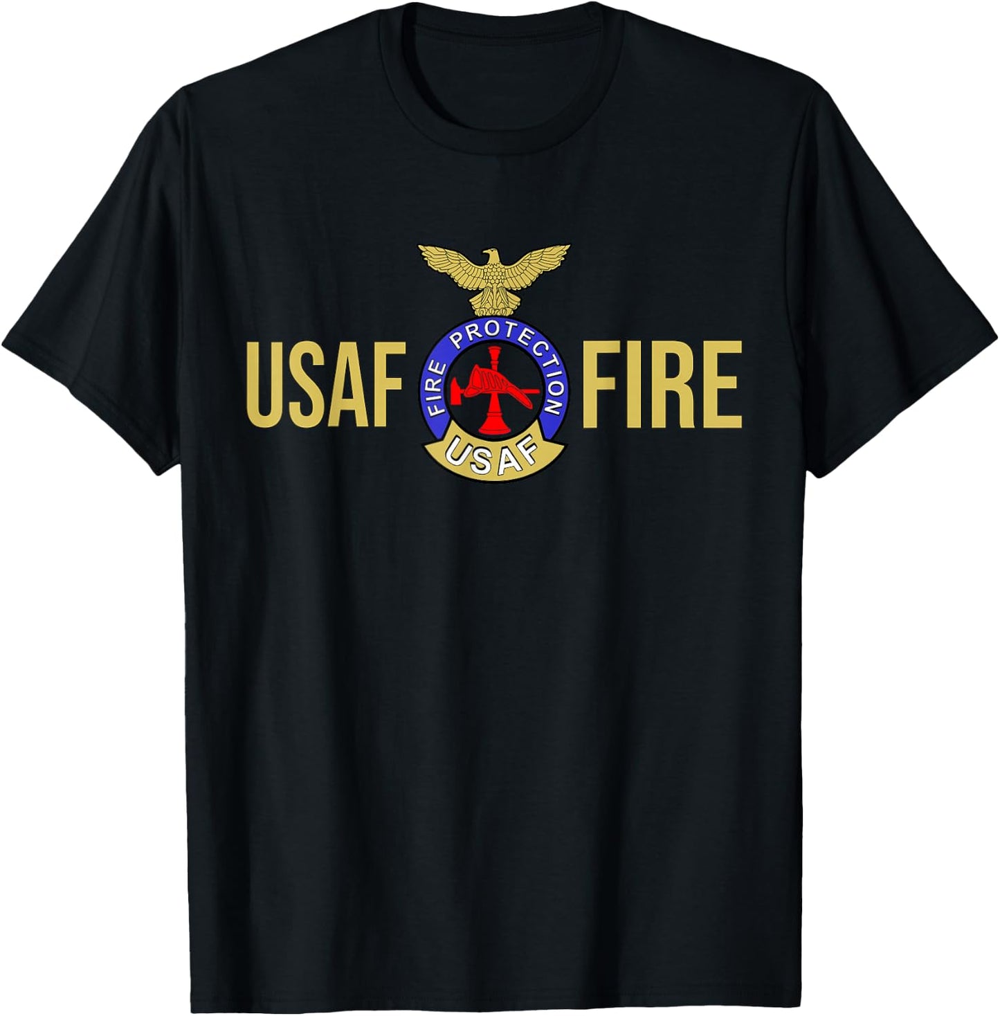 US AIR Force USAF FIRE Protection Rescue Hazmat T-Shirt - T-Shirt | Black