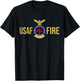 US AIR Force USAF FIRE Protection Rescue Hazmat T-Shirt - T-Shirt | Black