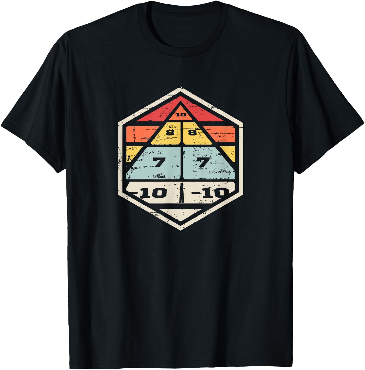 Retro badge shuffleboard board T-Shirt - T-Shirt | Black