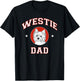 West Highland White Terrier Dad Westie Dog Father Women Girls Kids T-Shirt - T-Shirt | Black