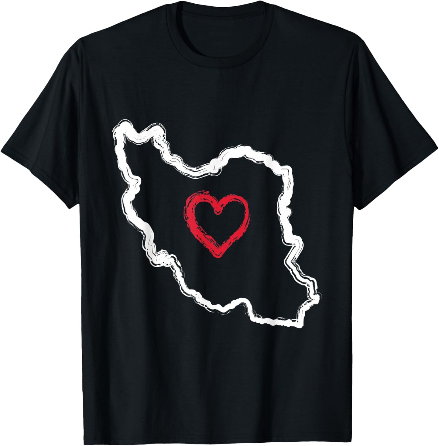 Freier Iran | Karte Herz Symbol | Freiheit Iran Azadi Persisch T-Shirt - T-Shirt | Black