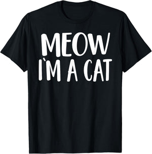 Meow I'm A Cat - Halloween Costume T-Shirt - T-Shirt | Black